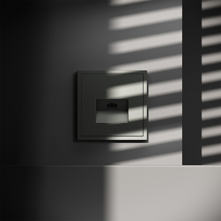 Розетка ethernet rj-45 без рамки voltum s70 vls060106