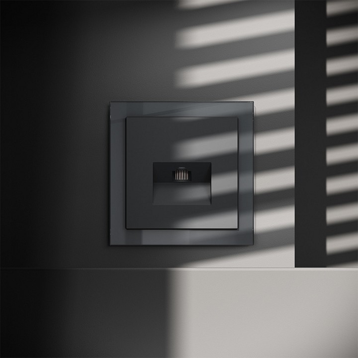 Розетка ethernet rj-45 без рамки voltum s70 vls060107