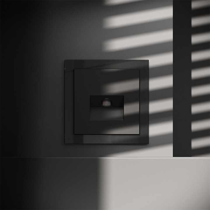 Розетка ethernet rj-45 без рамки voltum s70 vls060108