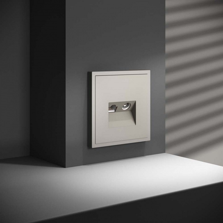 Тв-розетка и розетка ethernet rj-45 без рамки voltum s70 vls060703