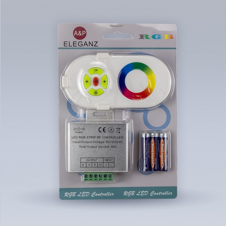 Контроллер-регулятор цвета rgb с пультом ду eleganz  1000