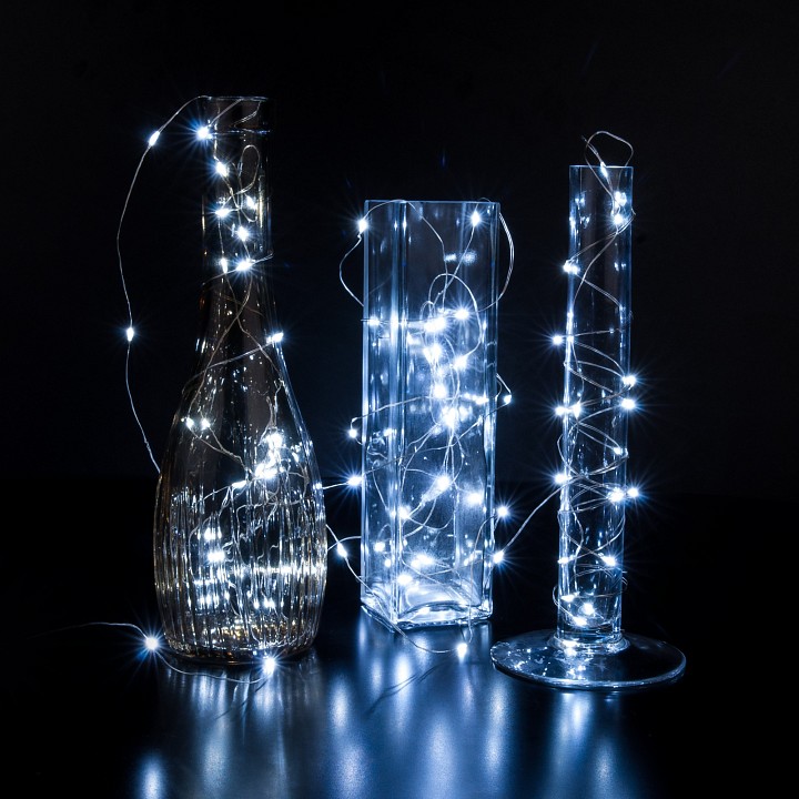 Гирлянда нить eurosvet роса 400-008 белый