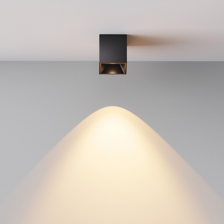 Накладной светильник maytoni technical alfa led c064cl-5w2.7k-sq-b