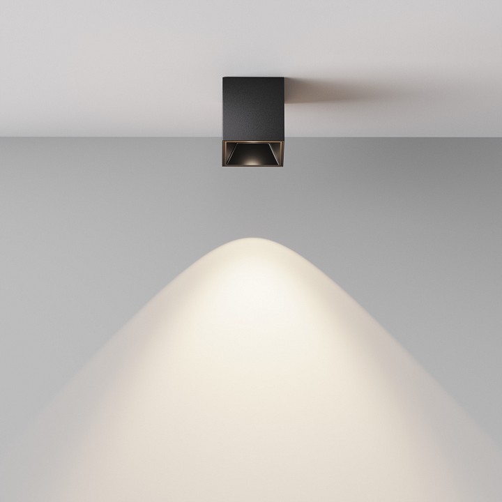 Накладной светильник maytoni technical alfa led c064cl-5w4k-sq-b