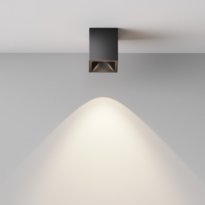 Накладной светильник maytoni technical alfa led c065cl-8w4k-sq-b