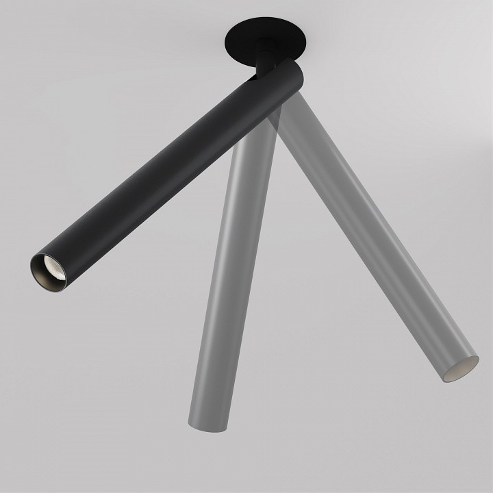 Встраиваемый светильник на штанге maytoni technical focus t c141rs-l300-6w4k-b