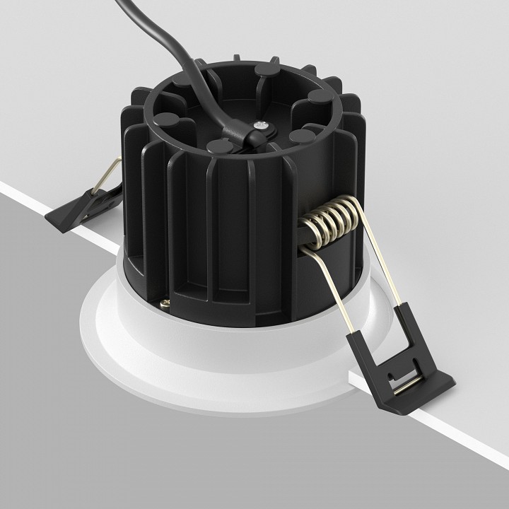 Встраиваемый светильник maytoni technical round dl058-12w2.7k-w