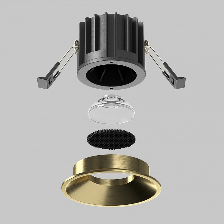 Встраиваемый светильник maytoni technical round dl058-12w3k-bs