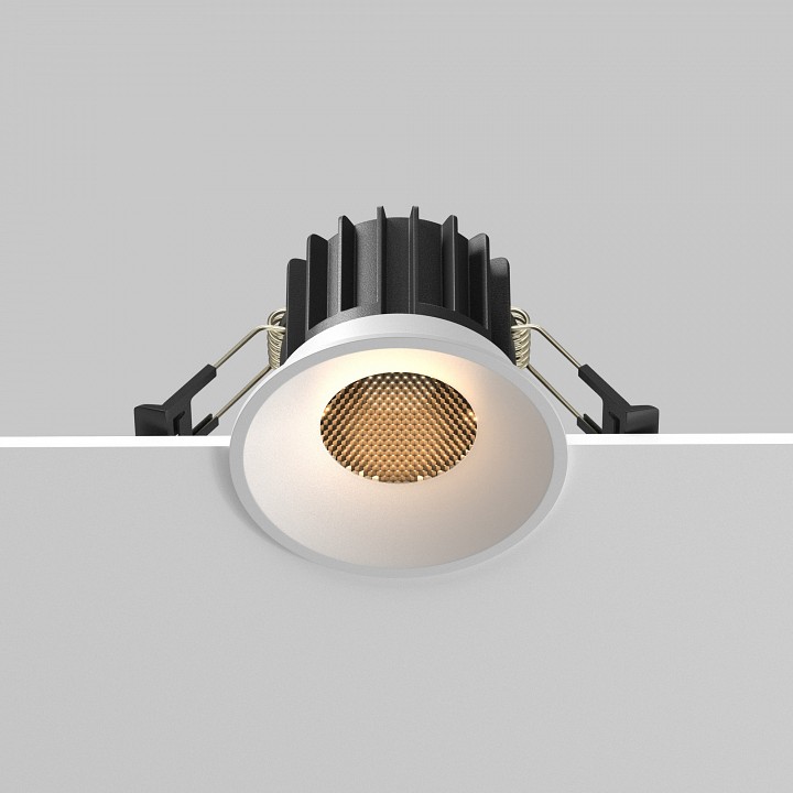 Встраиваемый светильник maytoni technical round dl058-12w3k-w