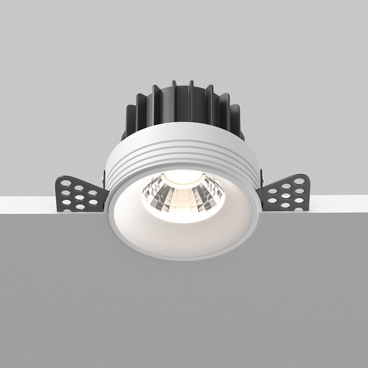Встраиваемый светильник maytoni technical round dl058-12w4k-trs-w