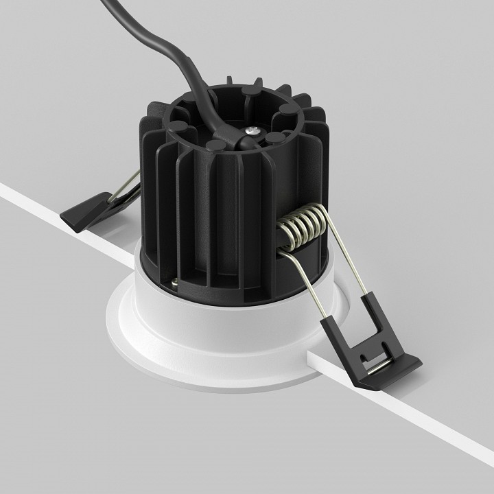 Встраиваемый светильник maytoni technical round dl058-7w2.7k-w