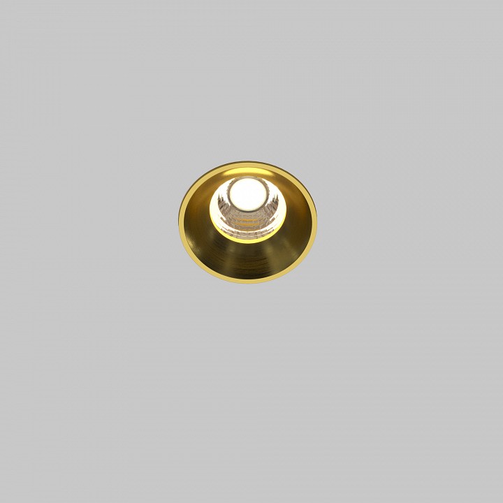 Встраиваемый светильник maytoni technical round dl058-7w3k-trs-bs