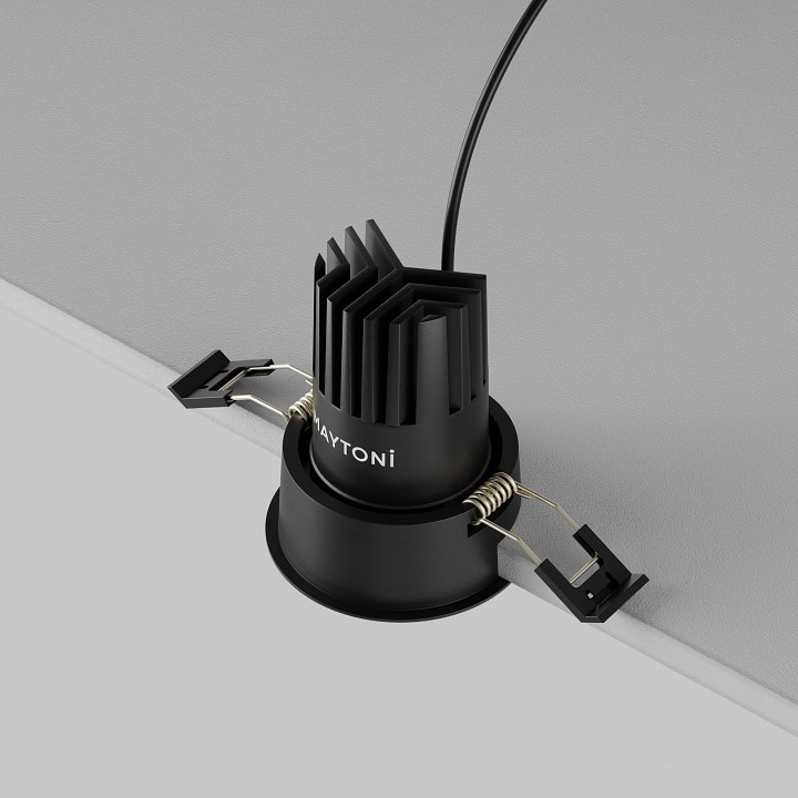 Встраиваемый светильник maytoni technical dip dl115-10w-2.7k-b