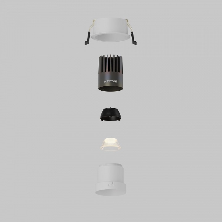Встраиваемый светильник maytoni technical  dl116-10w-3k-w