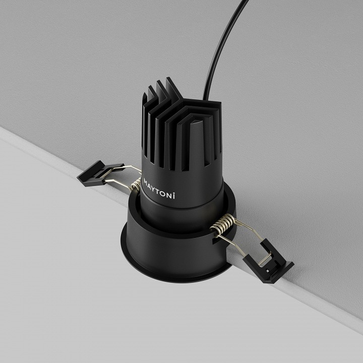 Встраиваемый светильник maytoni technical dip dl116-10w-4k-b