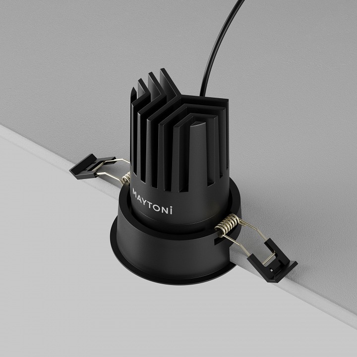 Встраиваемый светильник maytoni technical dip dl117-15w-4k-b