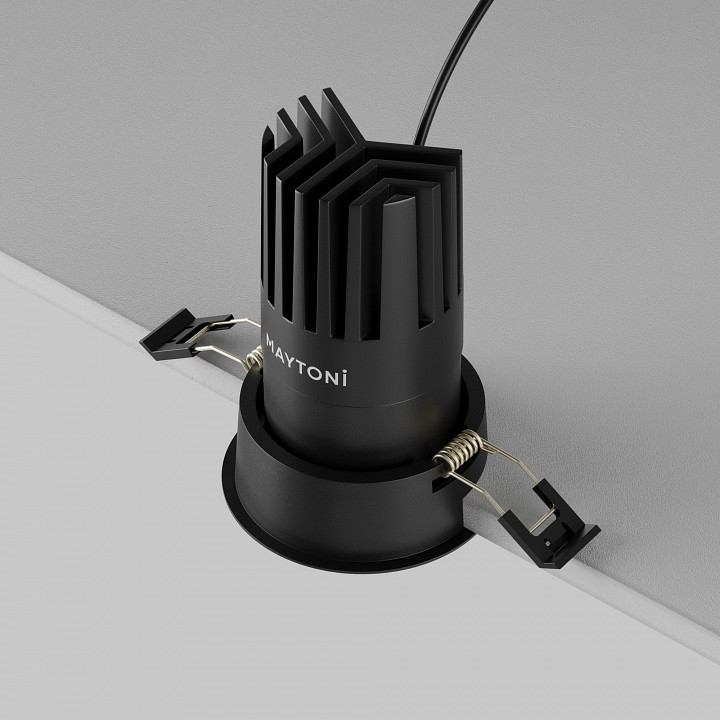 Встраиваемый светильник maytoni technical dip dl118-15w-2.7k-b