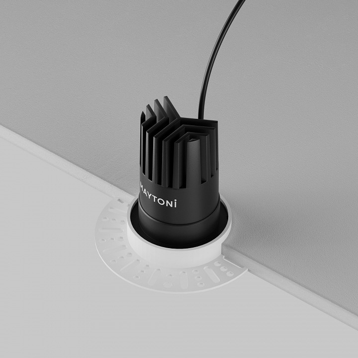 Встраиваемый светильник maytoni technical dip dl119-10w-2.7k-trs-b