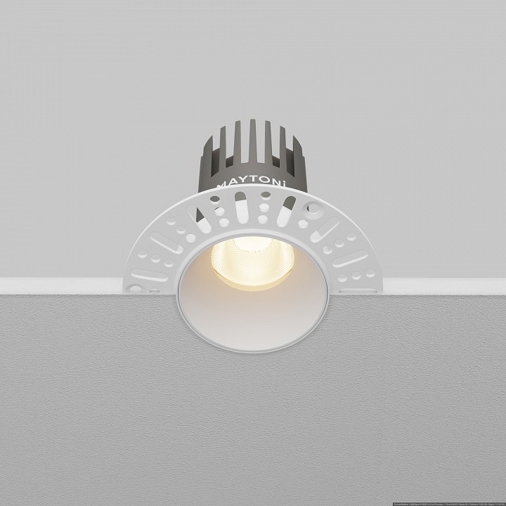 Встраиваемый светильник maytoni technical  dl119-10w-3k-trs-w