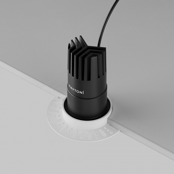 Встраиваемый светильник maytoni technical dip dl120-10w-4k-trs-b