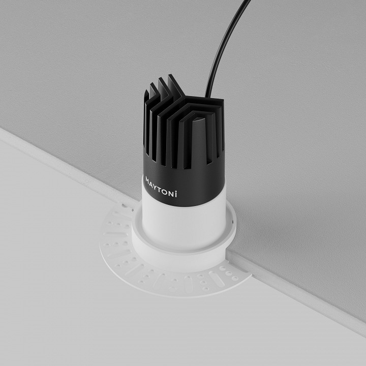 Встраиваемый светильник maytoni technical dip dl120-10w-4k-trs-w