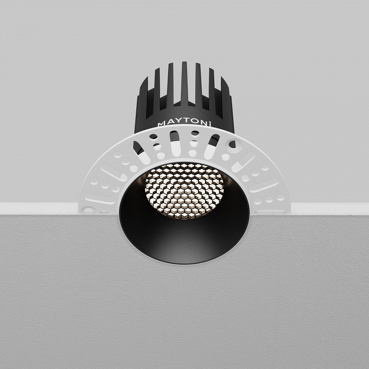 Встраиваемый светильник maytoni technical dip dl121-15w-4k-trs-b