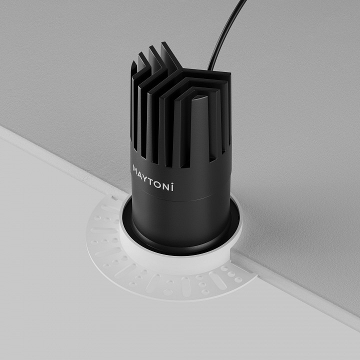 Встраиваемый светильник maytoni technical dip dl122-15w-4k-trs-b