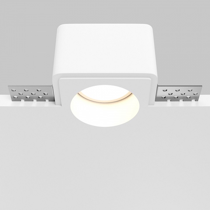 Встраиваемый светильник maytoni technical gyps modern dl123-gu10-01-w