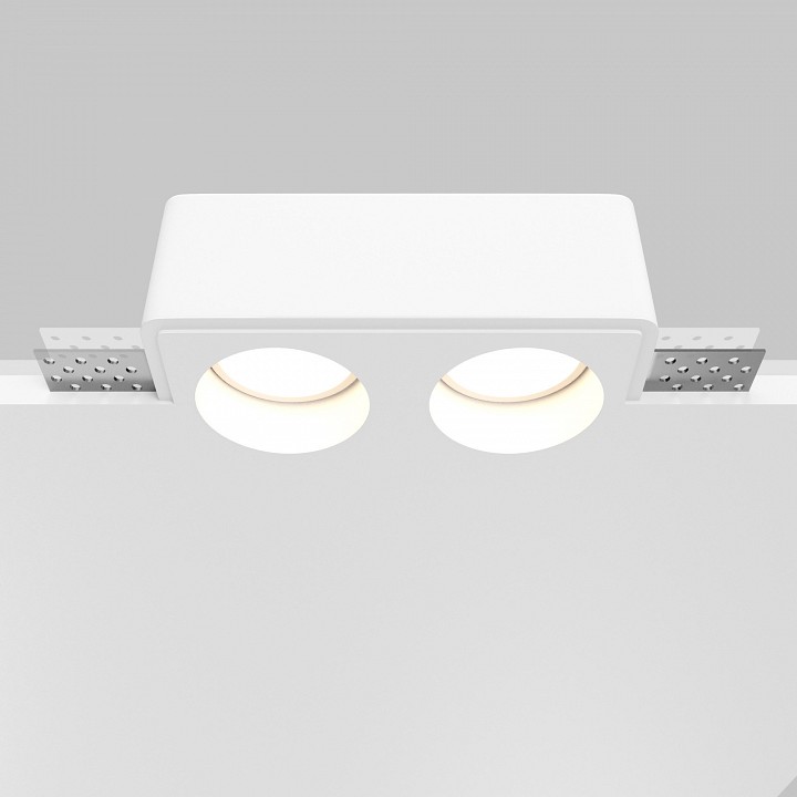 Встраиваемый светильник maytoni technical gyps modern dl123-gu10-02-w