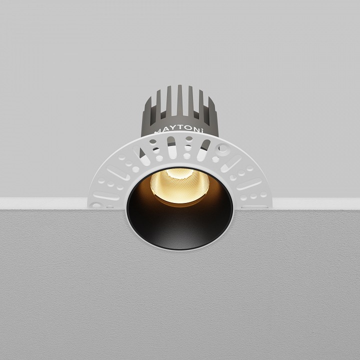 Встраиваемый светильник maytoni technical  dl124-10w-2.7k-trs-b