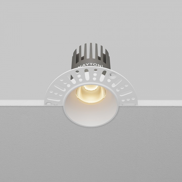 Встраиваемый светильник maytoni technical  dl124-10w-3k-trs-w