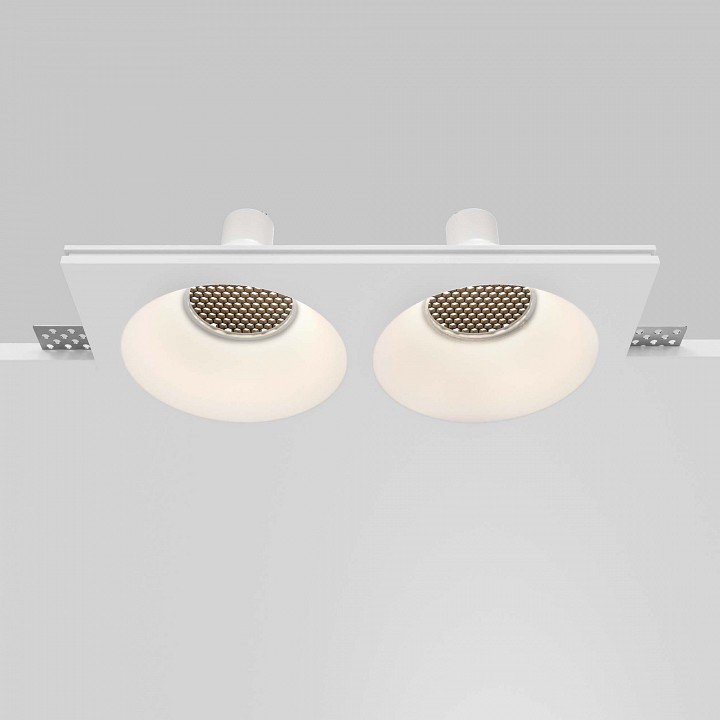 Встраиваемый светильник maytoni technical gyps modern dl129-gu10-02-w