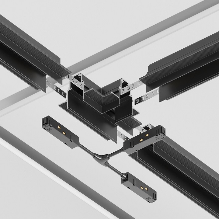 Соединитель t-образный для треков накладных maytoni technical accessories for tracks gravity tra010ct-42b