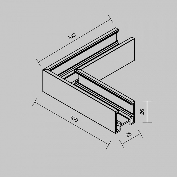 Соединитель угловой внутренний для треков maytoni technical  tramn034cl-41w