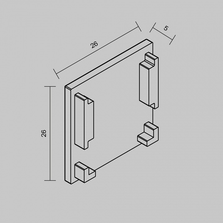 Заглушка для трека maytoni technical  tramn034ec-41b