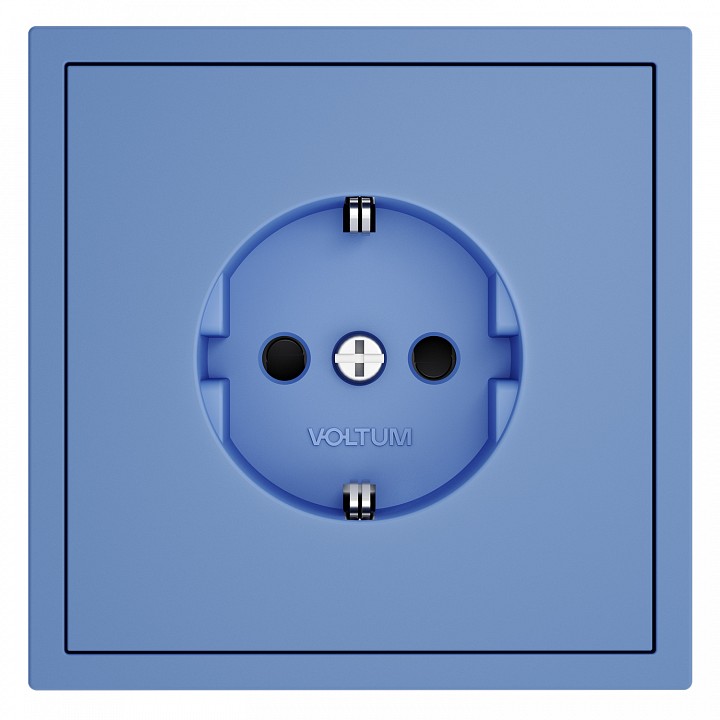 Накладка для розетки с заземлением и со шторками voltum s70 vls000715