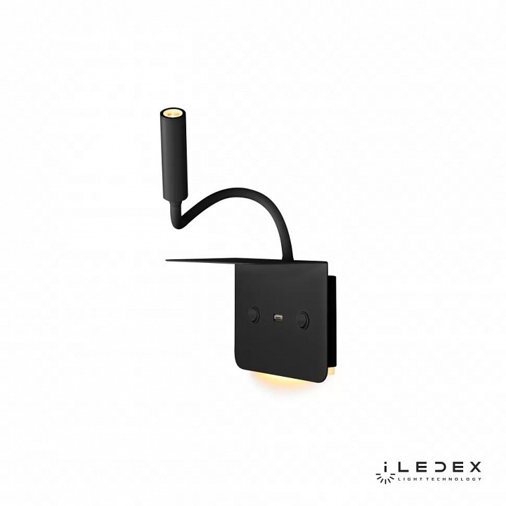 Бра с полкой iledex support 7031c bk