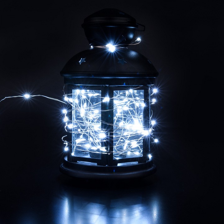 Гирлянда нить eurosvet роса 400-008 белый