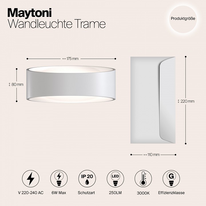 Накладной светильник maytoni technical trame c806wl-l5w