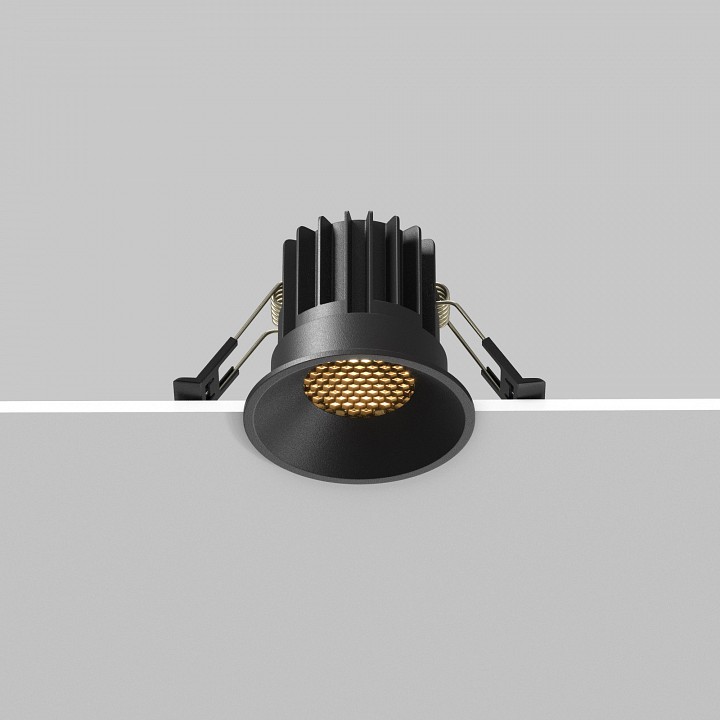 Встраиваемый светильник maytoni technical round dl058-7w2.7k-b