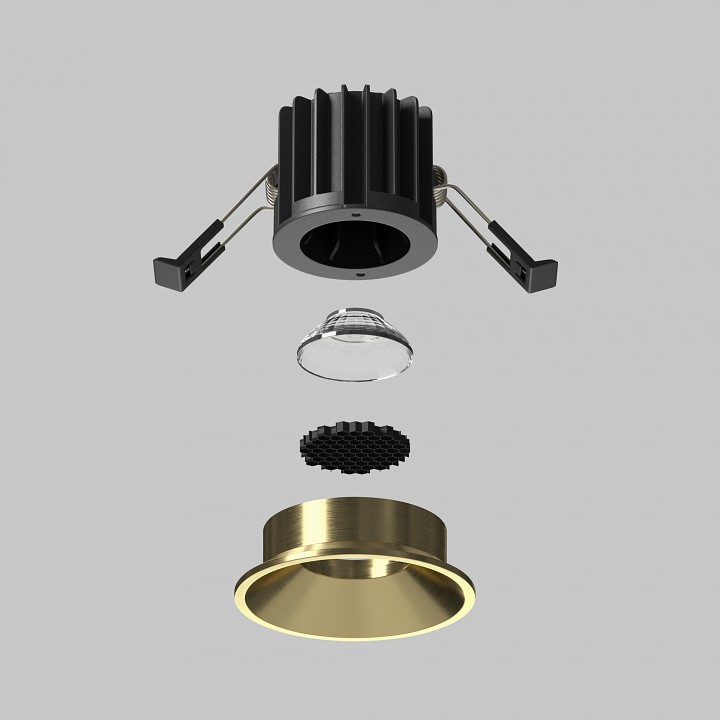 Встраиваемый светильник maytoni technical round dl058-7w3k-bs