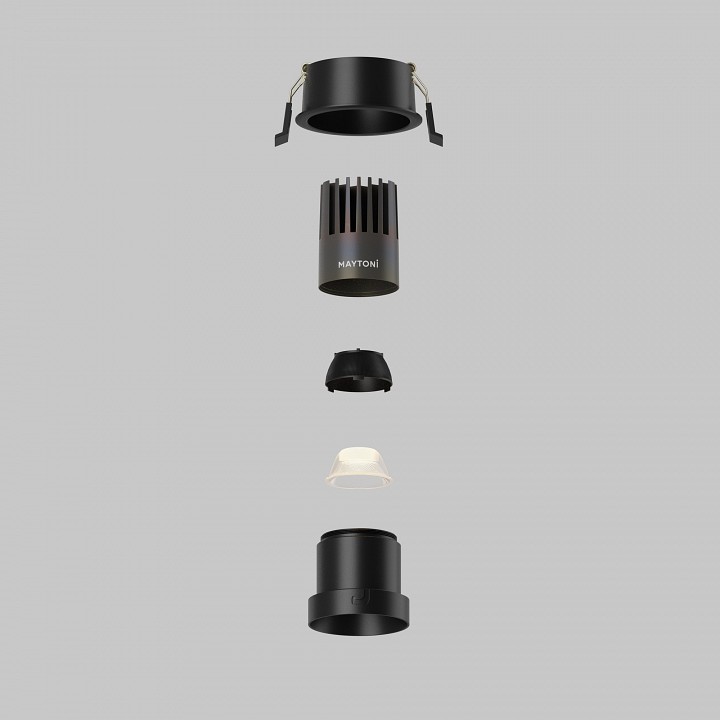 Встраиваемый светильник maytoni technical  dl116-10w-3k-b