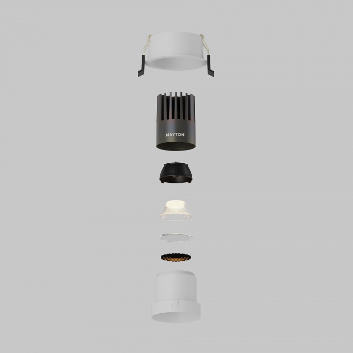 Встраиваемый светильник maytoni technical  dl116-10w-3k-w