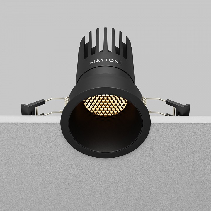 Встраиваемый светильник maytoni technical dip dl118-15w-2.7k-b