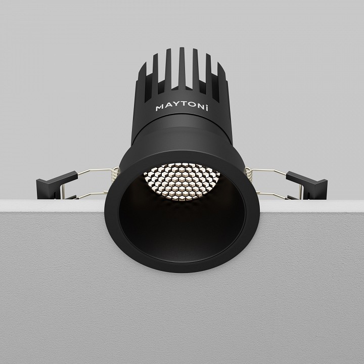 Встраиваемый светильник maytoni technical dip dl118-15w-4k-b