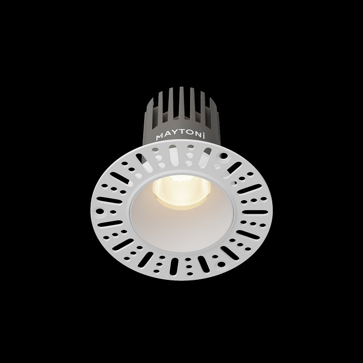 Встраиваемый светильник maytoni technical  dl119-10w-3k-trs-w