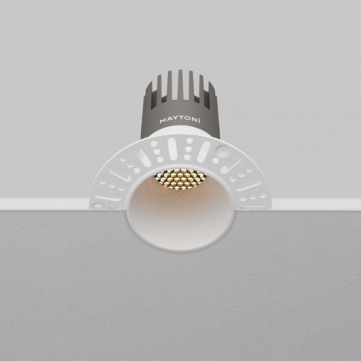 Встраиваемый светильник maytoni technical  dl120-10w-3k-trs-w