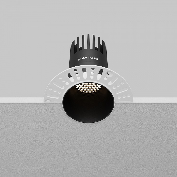 Встраиваемый светильник maytoni technical dip dl120-10w-4k-trs-b