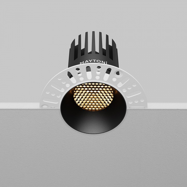 Встраиваемый светильник maytoni technical dip dl121-15w-2.7k-trs-b