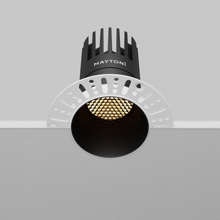 Встраиваемый светильник maytoni technical dip dl122-15w-2.7k-trs-b